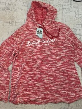 Artisan Red & White Marled Hoodie Sweatshirt